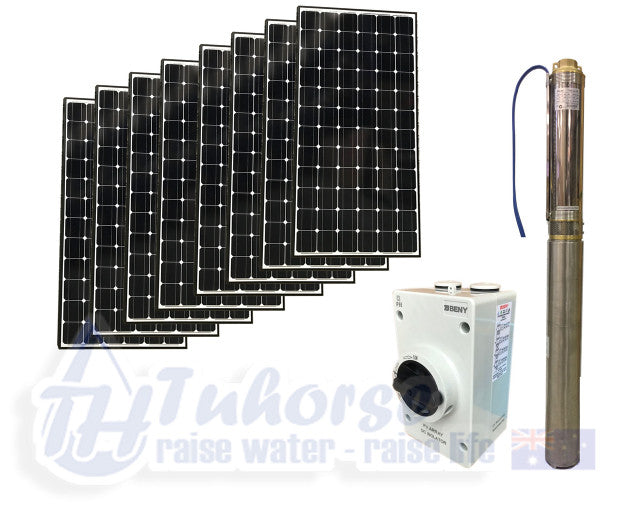 4" DC/AC Hybrid Solar Pump with 1100W Solar Panel Package & Free Delivery