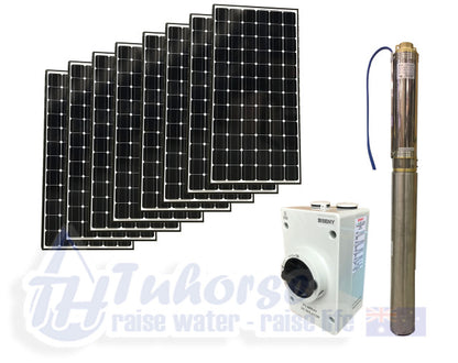 4" DC/AC Hybrid Solar Pump with 1100W Solar Panel Package & Free Delivery
