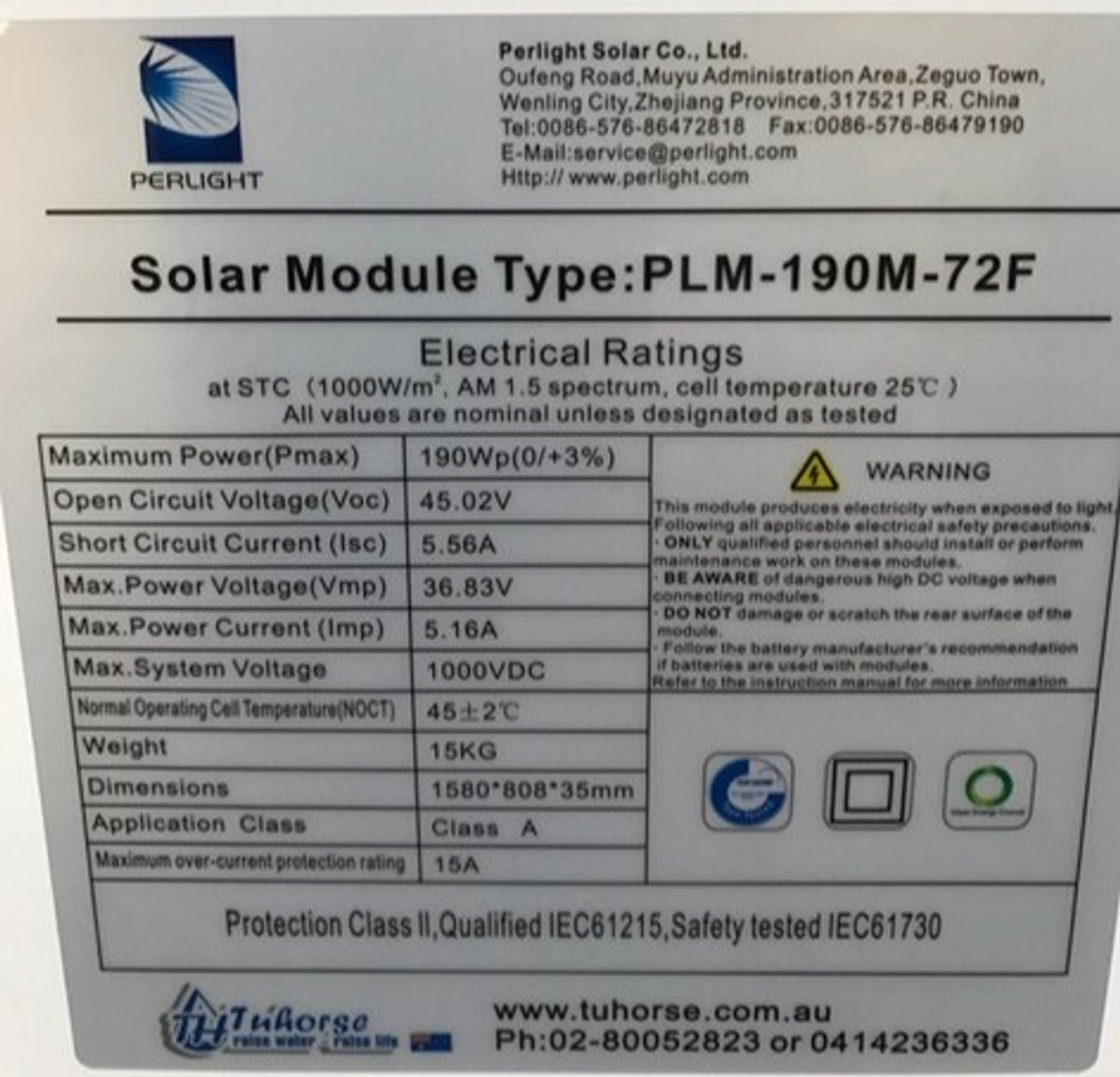 200W Mono Crystalline Solar Panel