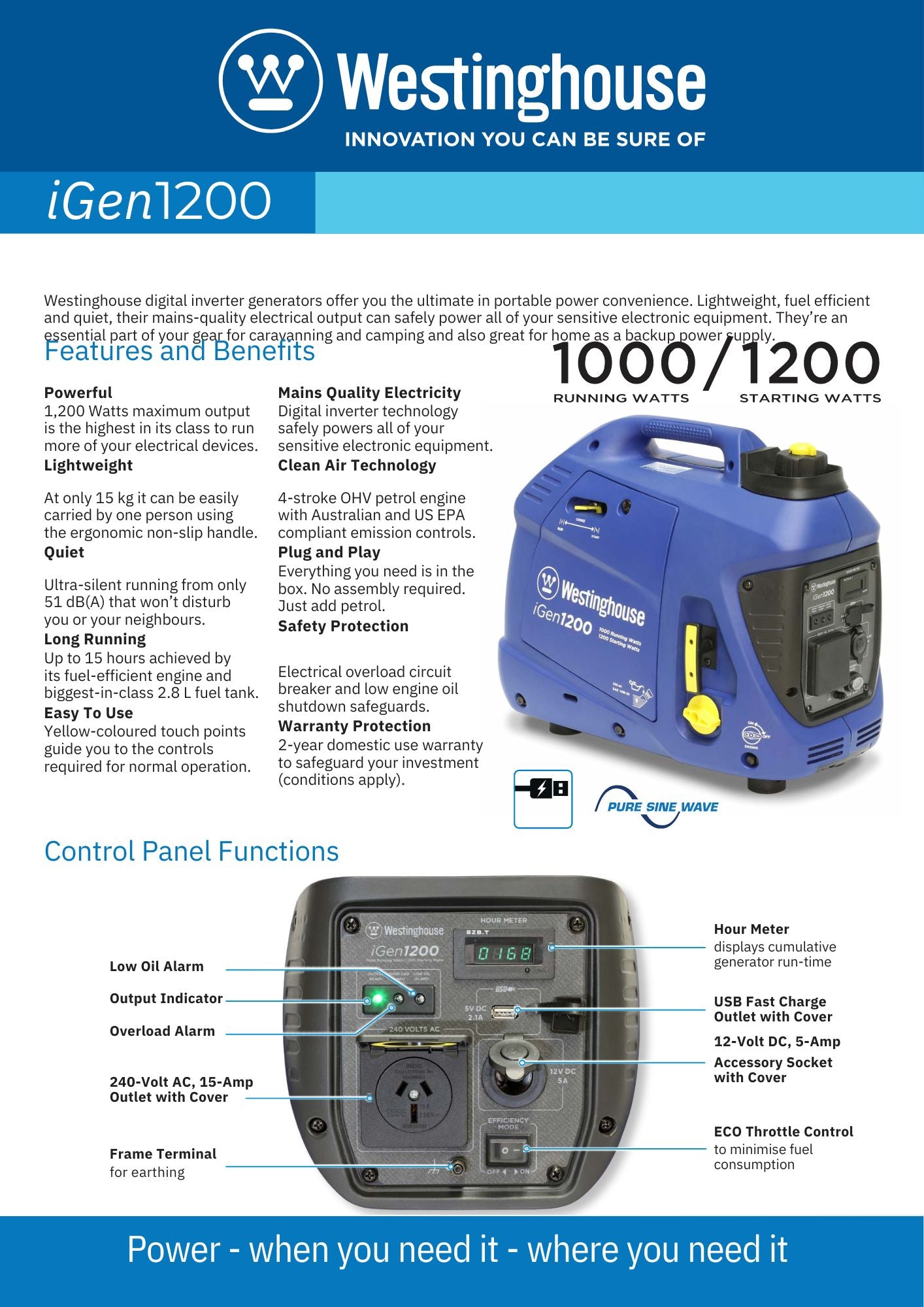 IGen1200 Portable Generator