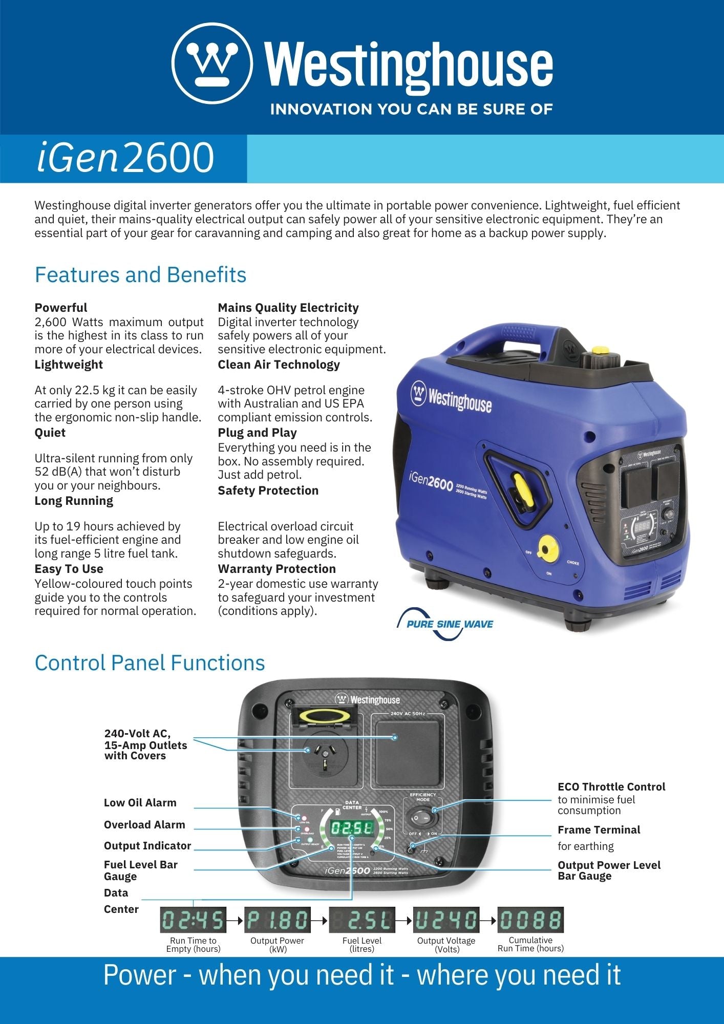 IGen2600 Portable Generator
