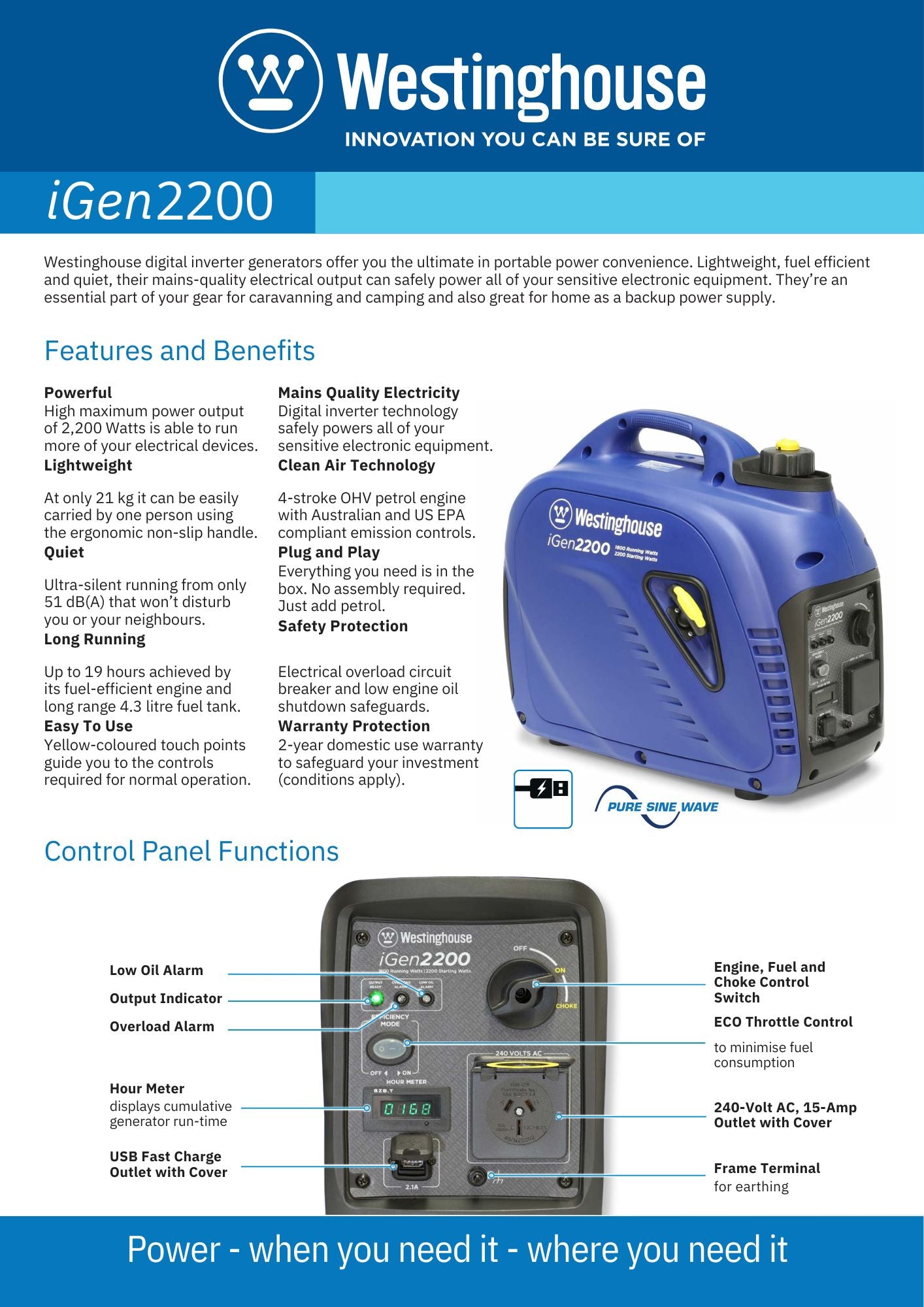 IGen2200 Portable Generator