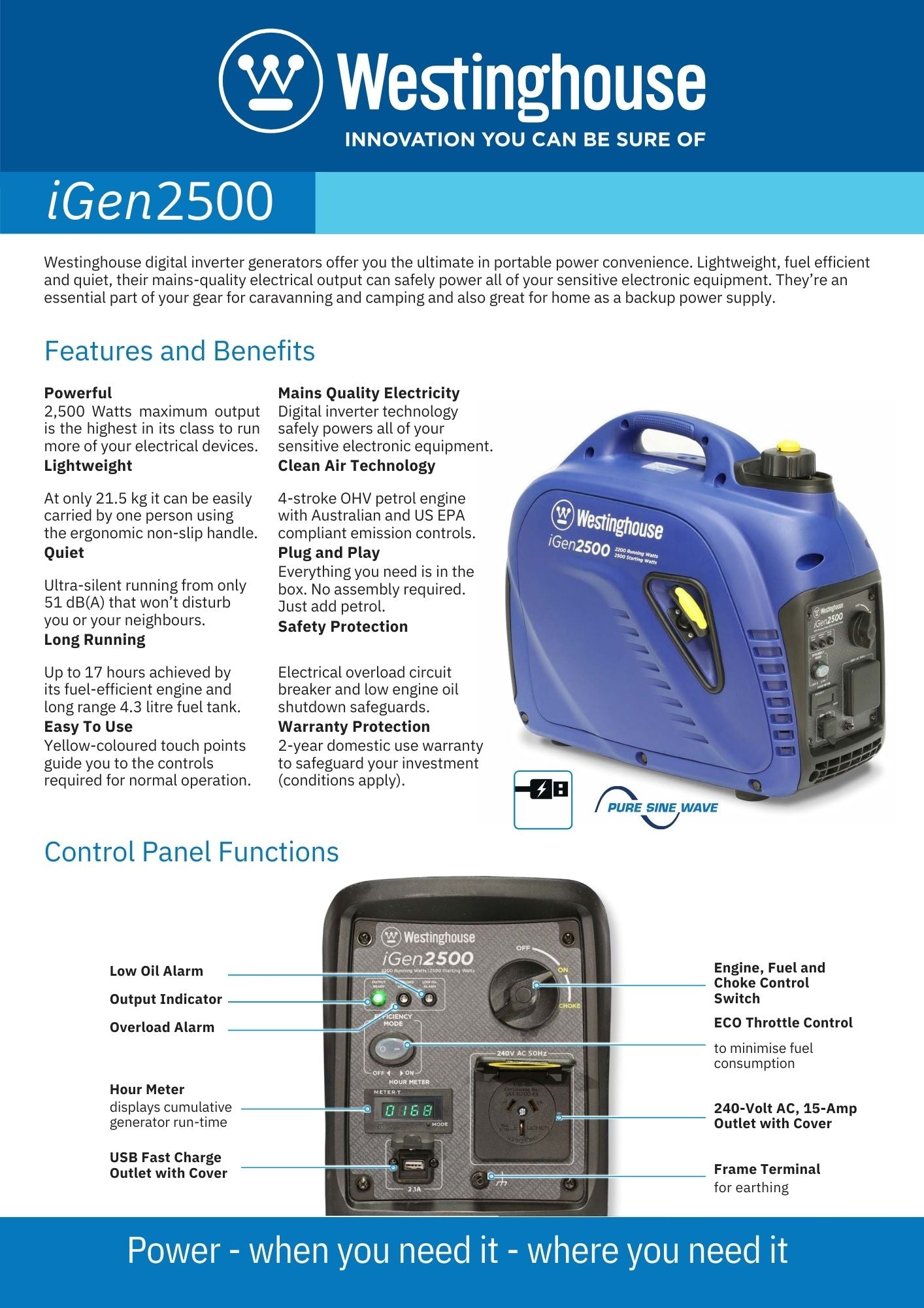IGen2500 Portable Generator