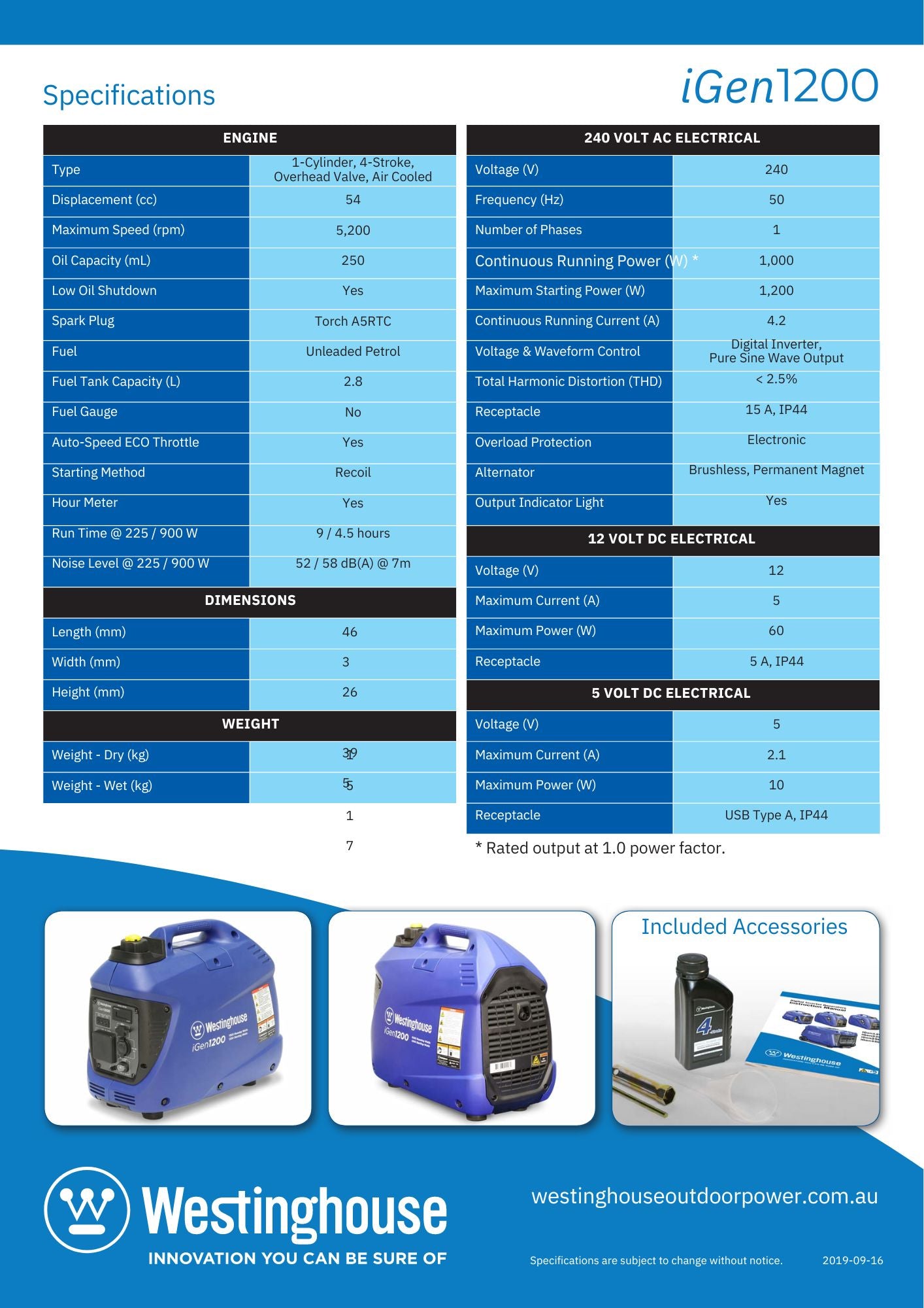 IGen1200 Portable Generator
