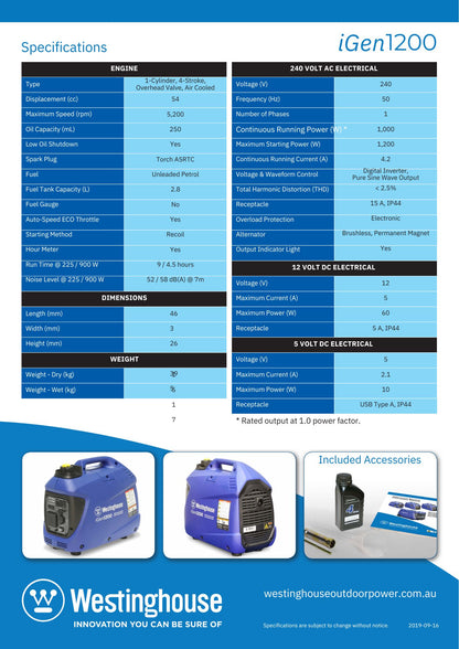 IGen1200 Portable Generator