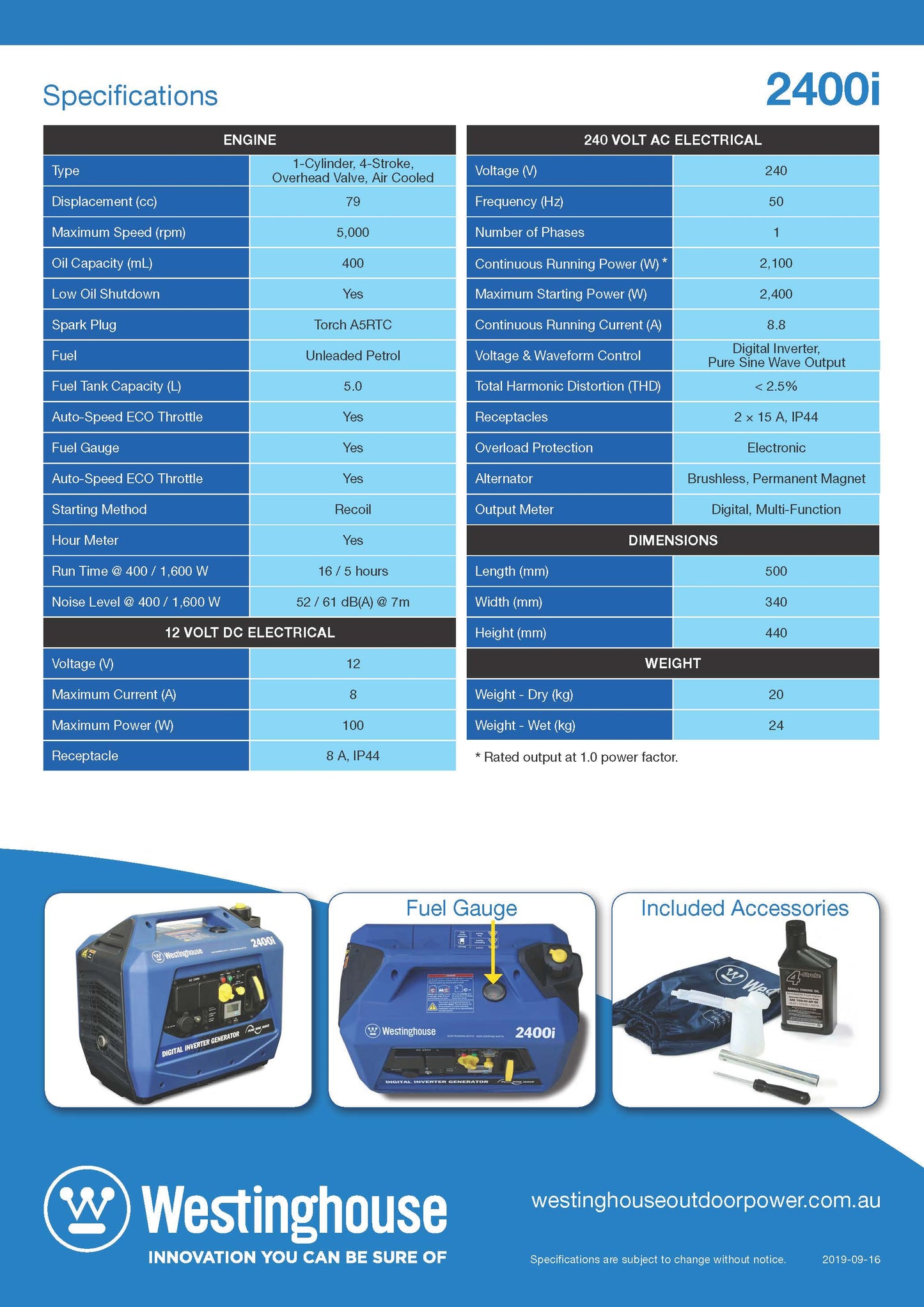 2400i Portable Generator