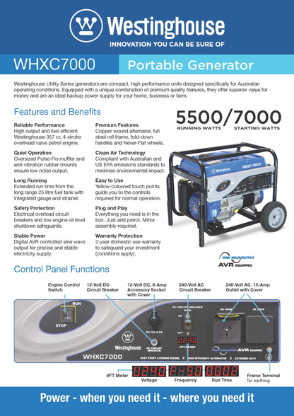 WHXC7000 Portable Generator