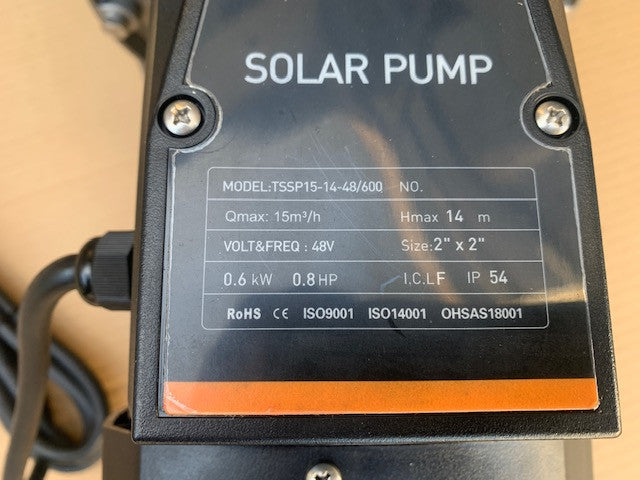 Solar Pool Pump 600W with Free Delivery